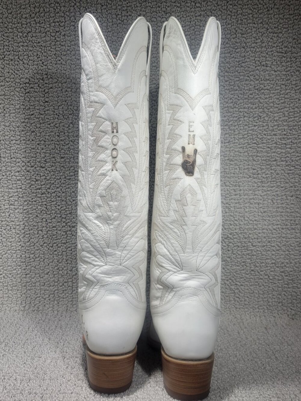 Tecovas The Abby Women's US Size 8.5B Snow Cowhide Leather Cowgirl Boots - Picture 3 of 10